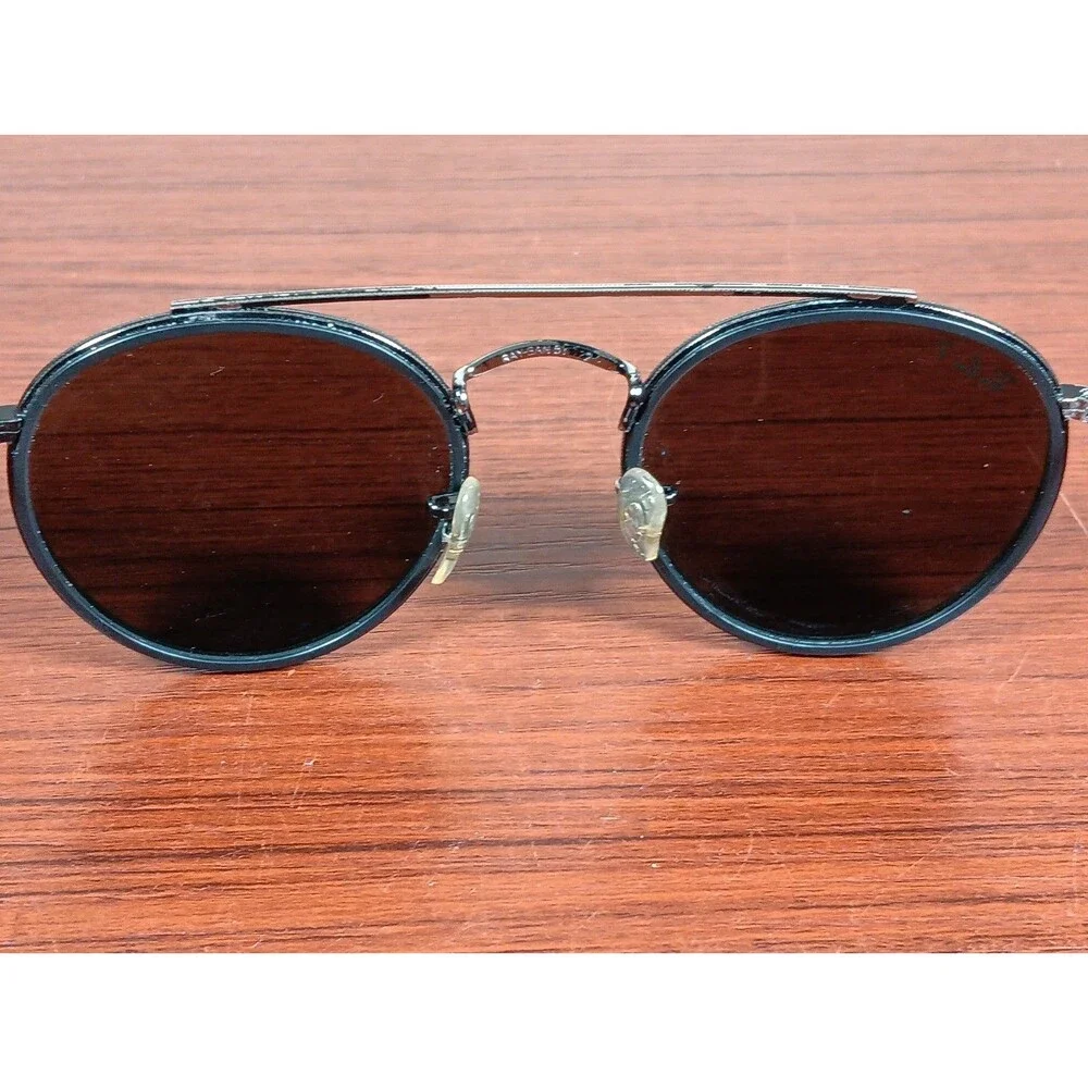 Ray-Ban Polarized Sunglasses RB 3647-N 002/58 5102 Black/Silver Gray Lenses Case